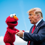 Elmo, Donald Trump y Jeffrey Epstein